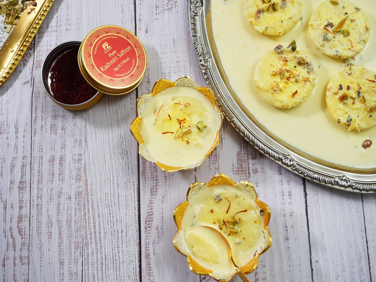 Saffron Rasmalai With Ricotta Cheese Recipe– Shoppers-Plaza