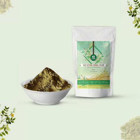FOUZEE Fast Acting Henna Powder for Hair Pure and Vegan Hair Dye